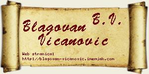 Blagovan Vicanović vizit kartica